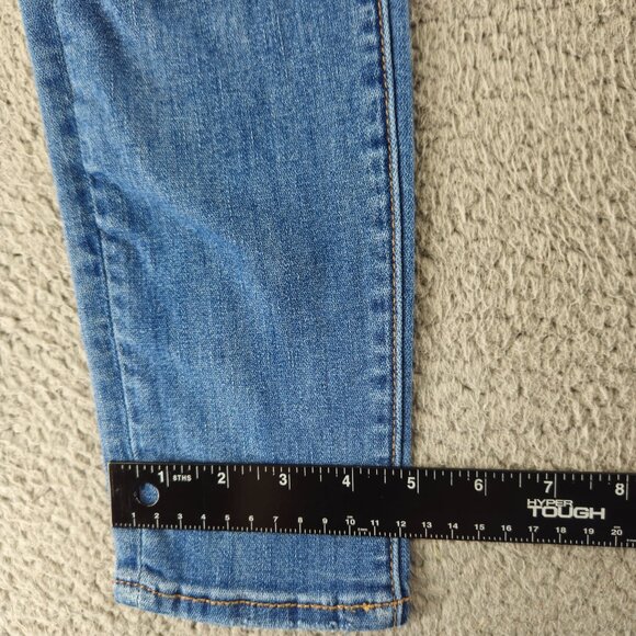 American Eagle Jeans Womens 6 Blue Hi Rise Jegging Crop Super Stretch Distressed - Picture 13 of 16
